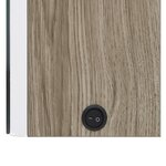 vidaXL Armoire de salle de bain à miroir LED 89x14x62cm blanc et chêne