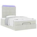 vidaXL Cadre de lit ottoman avec matelas gris clair 120x190 cm velours