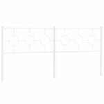 vidaXL Tête de lit métal blanc 193 cm