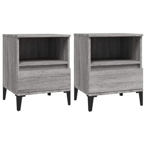 vidaXL Tables de chevet 2 Pièces Sonoma gris 40x35x50 cm