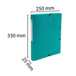 Boite De Classement Exabox Dos 25mm Polypropylène 7/10e Opak - A4 - Vert Foncé - X 8 - Exacompta