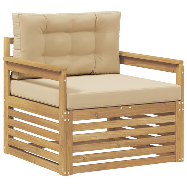 vidaXL Canapé d’extérieur Polyester Blanc