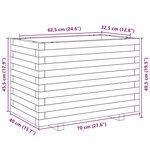 vidaXL Jardinière 70x40x49 5 cm bois de pin imprégné