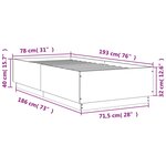 vidaXL Cadre de lit sans matelas blanc 75x190 cm