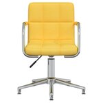 vidaXL Chaise pivotante de bureau Jaune moutarde Tissu