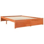 vidaXL Cadre de lit Cire marron 160 x 200 cm Bois de Pin Massif
