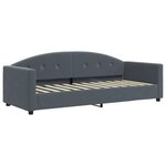 vidaXL Lit de jour avec gigogne sans matelas gris foncé 80x200 cm