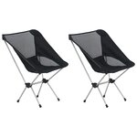 vidaXL Chaises de camping pliables et sac lot de 2 Aluminium