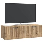 vidaXL Meuble TV mural 98 x 41 x 30 cm Chêne artisanal