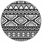 vidaXL Tapis d'extérieur ARAKIL noir Ø200 cm PP