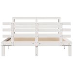 vidaXL Cadre de lit avec tête de lit sans matelas blanc 140x190 cm