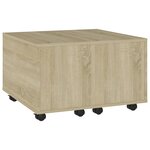vidaXL Table basse chêne sonoma 60x60x38 cm bois d'ingénierie