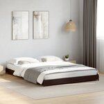 vidaXL Cadre de lit sans matelas noir 120x200 cm