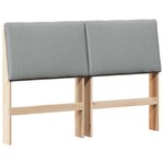 vidaXL Tête de lit capitonnée Gris clair 160 cm Pin massif