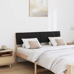 vidaXL Tête de lit capitonnée Noir 135 cm Pin massif