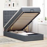 vidaXL Cadre de lit ottoman avec matelas gris foncé 80x200 cm velours