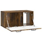 vidaXL Meuble TV mural Chêne fumé 59 5 x 31 x 30 cm Bois d'ingénierie