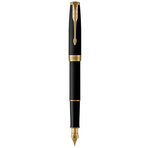 PARKER Sonnet Stylo plume noir mat  Plume moyenne  encre noire  Coffret cadeau