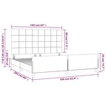 vidaXL Cadre de lit sans matelas gris foncé 160x200 cm velours