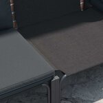 vidaXL Ensemble de canapé de jardin 5 Pièces Anthracite Acier
