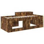 vidaXL Lit haut pour enfants avec bureau Chêne fumé 80 x 200 cm