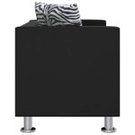 vidaXL Jeu de canapé à 2 places et à 3 places et fauteuil Noir