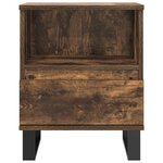 vidaXL Table de chevet chêne fumé 40x35x50 cm bois d’ingénierie