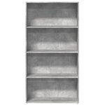 vidaXL Bibliothèque gris béton 80x30x152 cm bois d'ingénierie