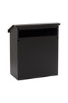 Boîte aux lettres en acier porte  mur et portail. V4094  Fente de 23 x 4 cm  Noir