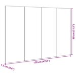 vidaXL Tête de lit avec armoires blanc 120 cm bois d'ingénierie