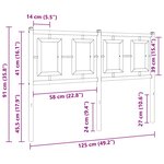 vidaXL Tête de lit de remplacement métal blanc 120 cm