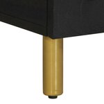 vidaXL Table de chevet noir 50x33x60 cm bois d'ingénierie