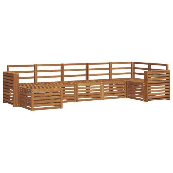 vidaXL Ensemble de canapés d'extérieur 7 pc Naturel