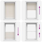 vidaXL Store plissé 90x150 cm Crème