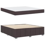 vidaXL Cadre de lit avec matelas Marron foncé 180 x 200 cm tissu