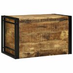 vidaXL Boîte de rangement 80 x 50 x 50 cm Bois de mangue brut