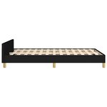 vidaXL Cadre de lit sans matelas noir 120x200 cm tissu