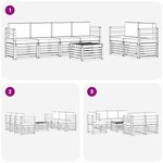 vidaXL Ensemble de canapés d'extérieur 7 pc Blanc et anthracite