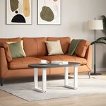 vidaXL Pieds de table basse en U 2 pièces Blanc 38 x (42-43) cm Acier