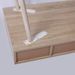 Table d'ordinateur avec trois options de rangement 120 cm MDF couleur chêne 19_0000539