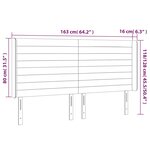 vidaXL Tête de lit à LED Crème 163x16x118/128 cm Tissu