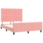 vidaXL Cadre de lit sans matelas rose 140x200 cm velours