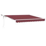 vidaXL Auvent rétractable automatique avec LED bordeaux 300x250 cm