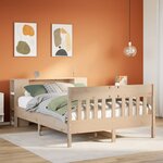vidaXL Lit bibliothèque sans matelas 120x190 cm bois de pin massif