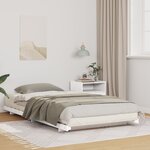 vidaXL Cadre de lit surélevé Blanc 90 x 190 cm Bois massif en pin