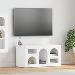 vidaXL Meuble TV Blanc 80 x 35 x 40 cm Bois d'ingénierie