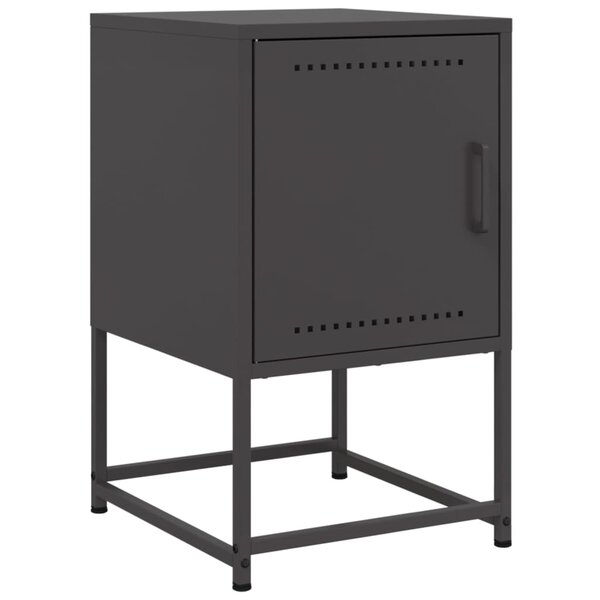 vidaXL Table de chevet noir 36x39x60 5 cm acier