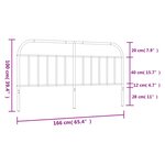 vidaXL Tête de lit métal blanc 160 cm