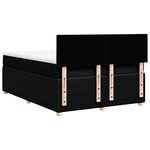 vidaXL Sommier à lattes de lit avec matelas Noir 140x190 cm Tissu