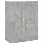 vidaXL Buffet haut Gris béton 69 5x34x180 cm Bois d'ingénierie